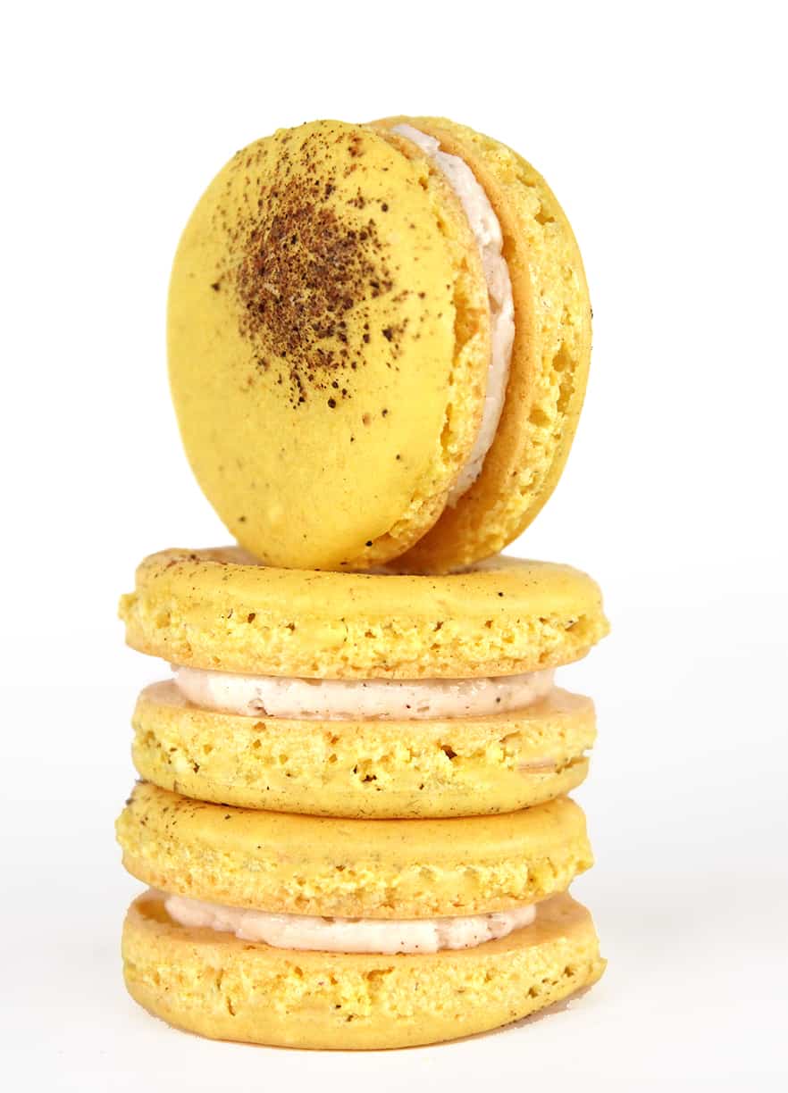 Eggnog macarons