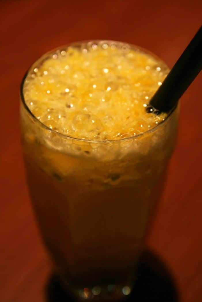 Passion fruit ice green tea