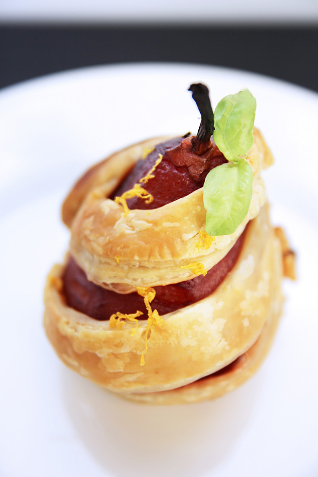 Poached Pear Puff Pastry