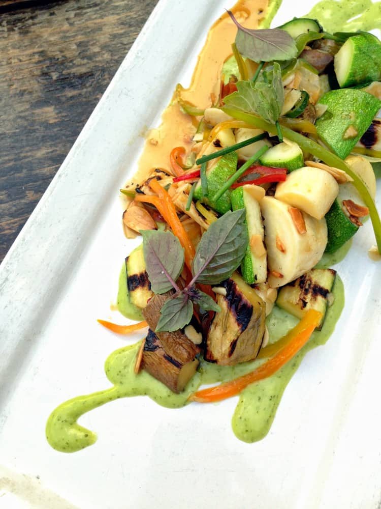 grilled garden vegetables, miso, Contigo, Contigo Austin