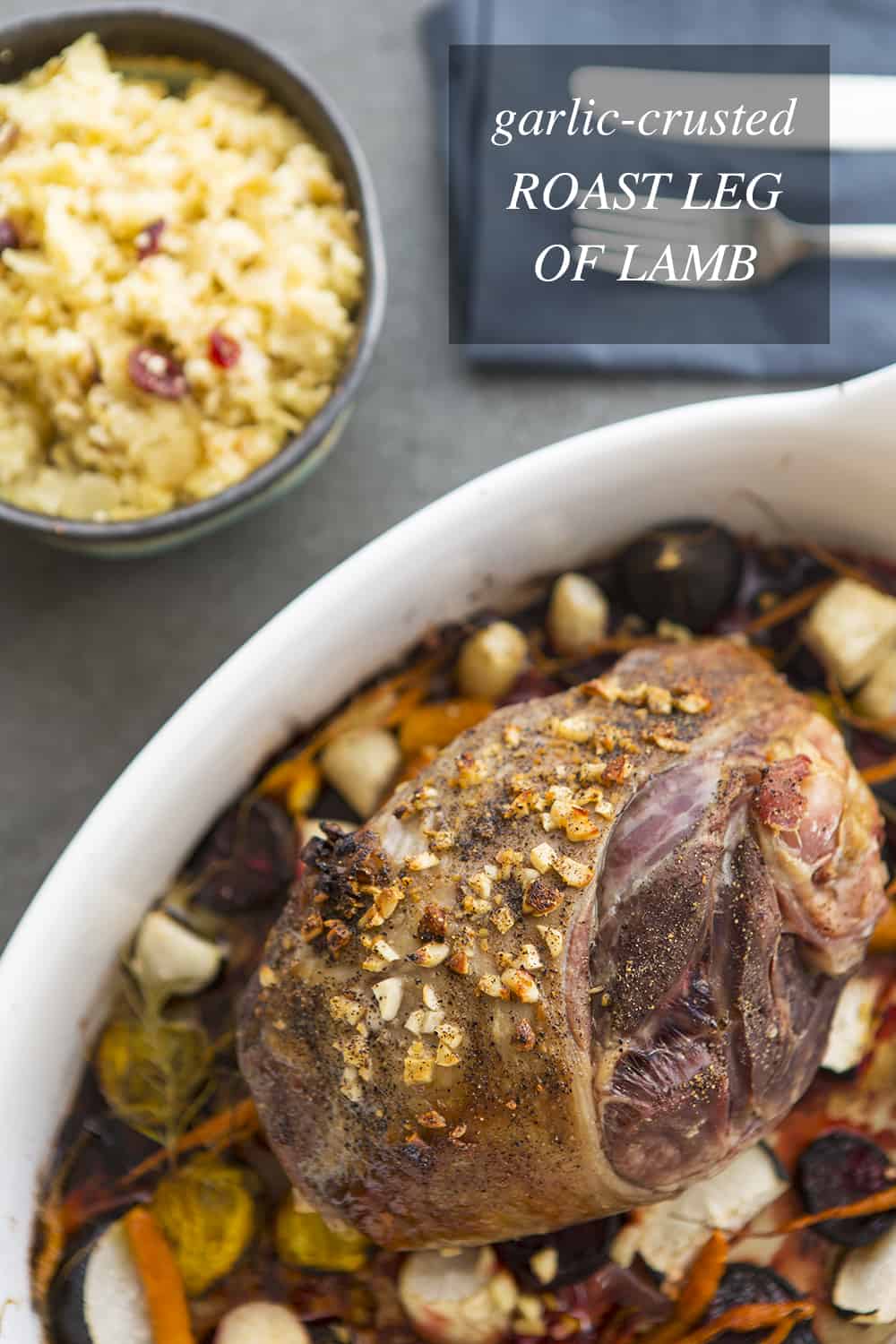 Garlic-crusted Roast Leg of Lamb