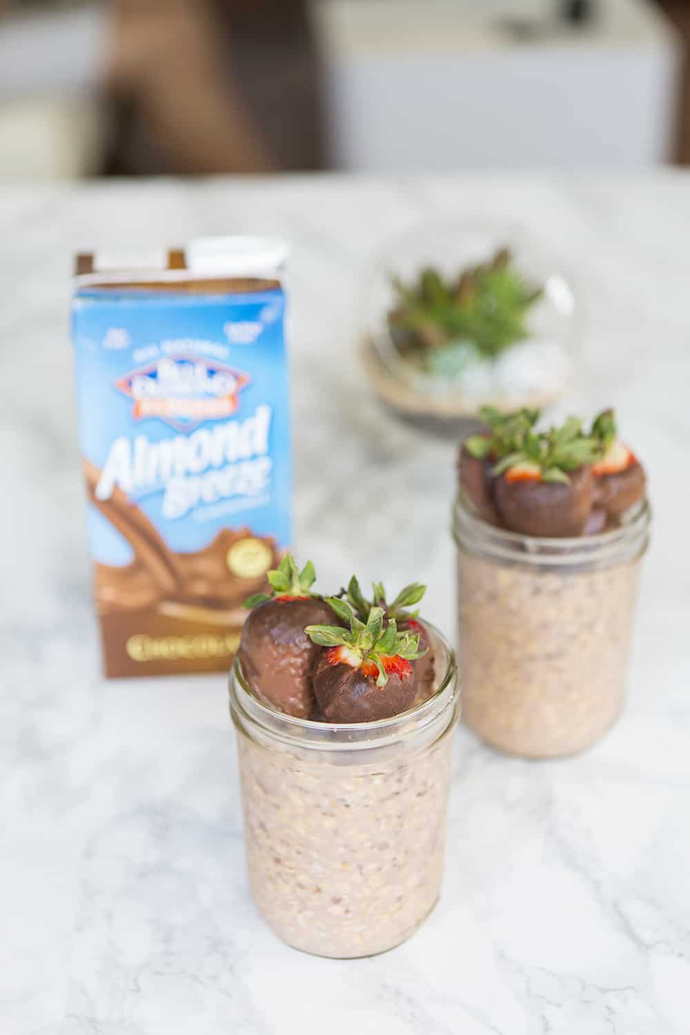 Chocolate Covered Strawberries Overnight Oatmeal
