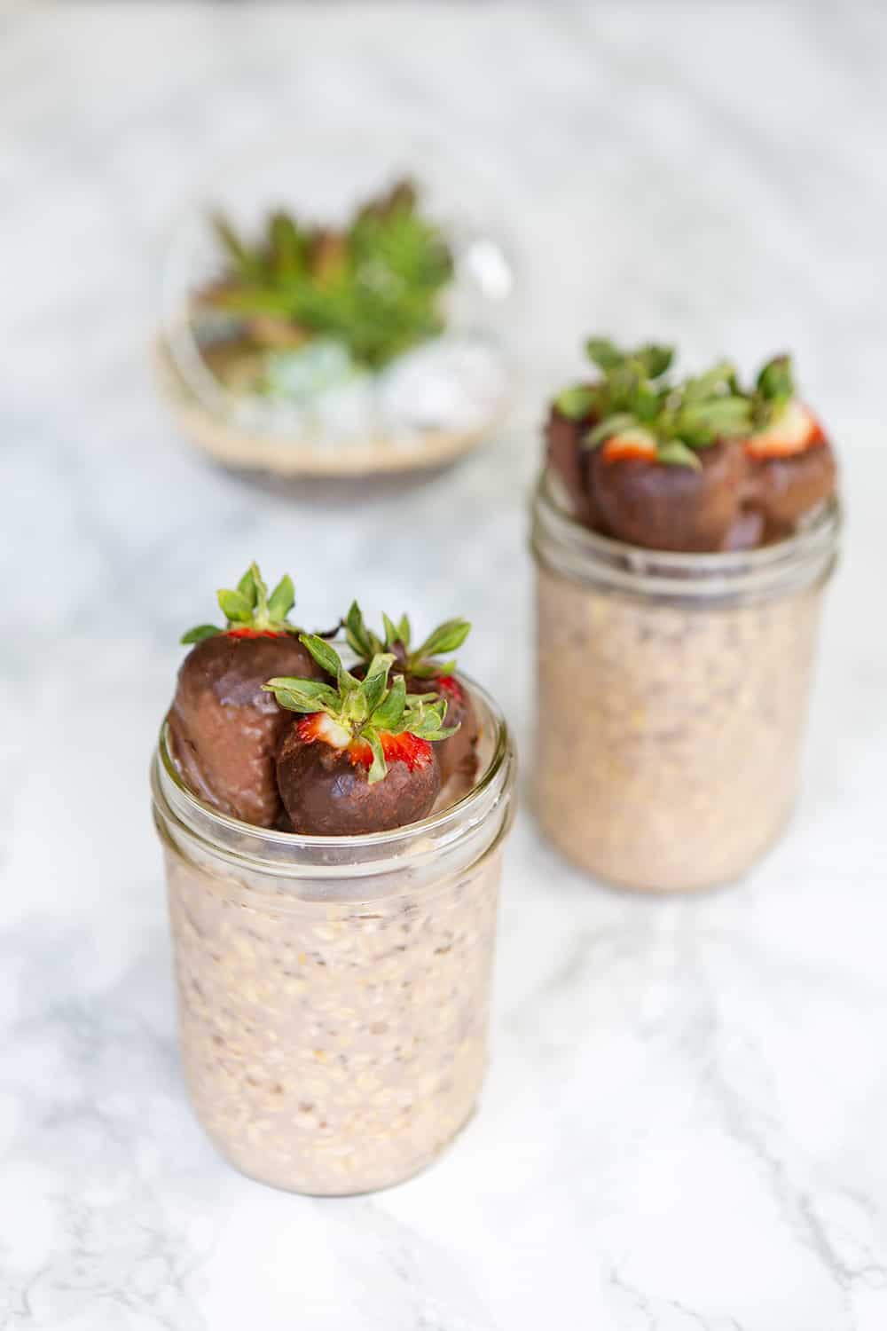 Chocolate Covered Strawberries Overnight Oatmeal