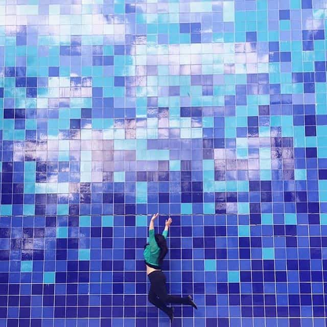 Blue Tile Wall