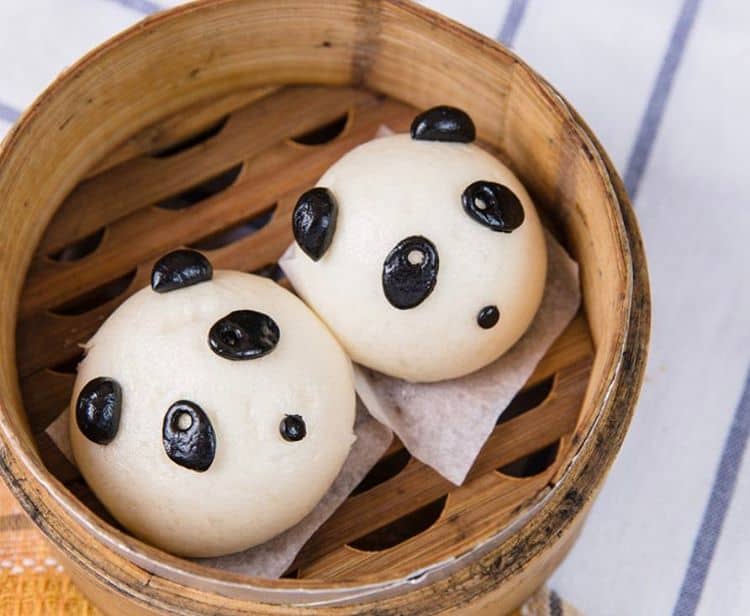Panda steamed buns