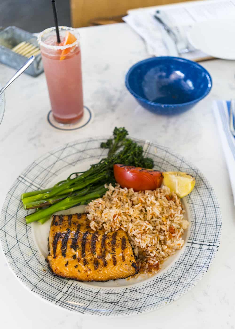 Grilled salmon