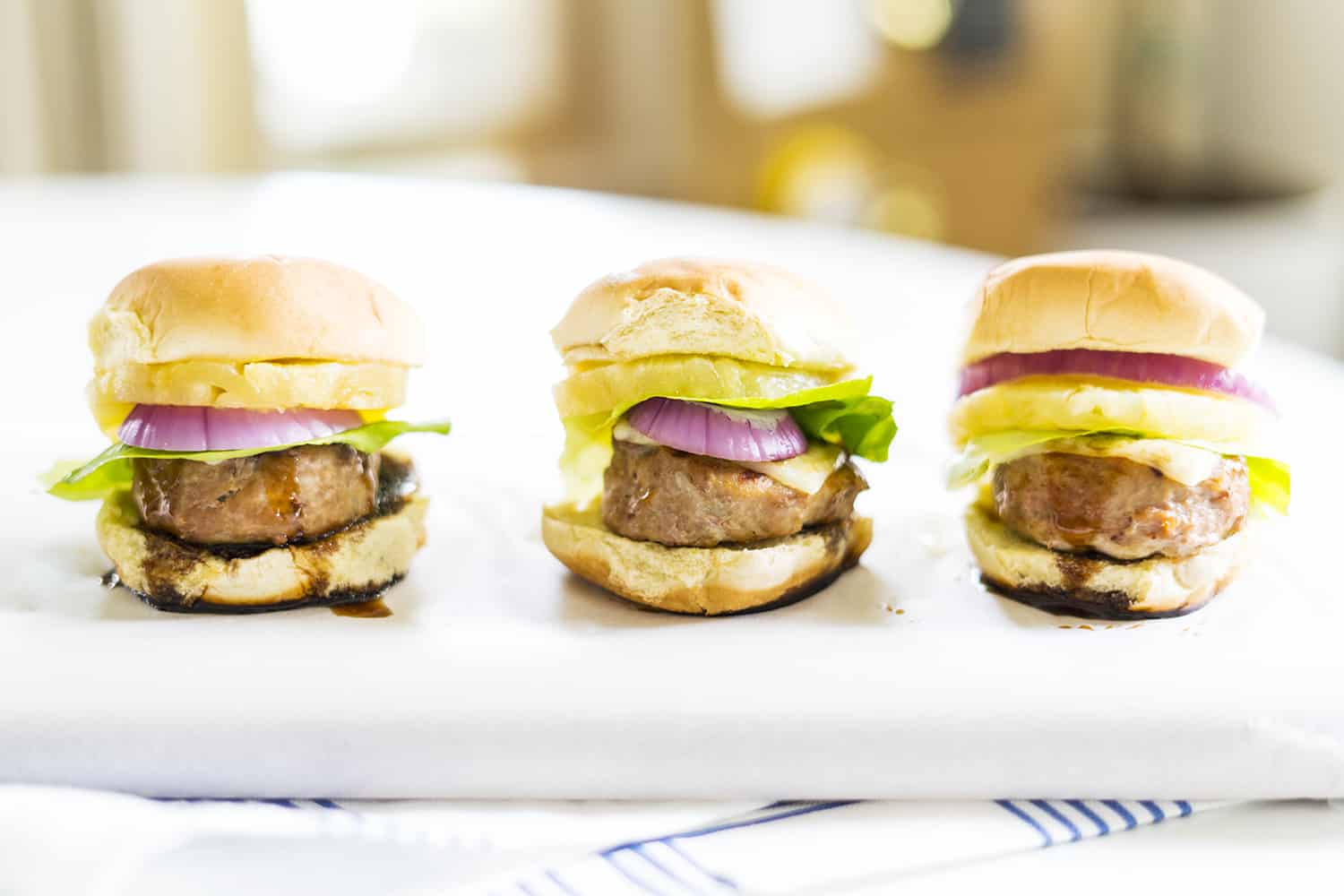 Grilled Pineapple Teriyaki Turkey Sliders - A Taste of Koko