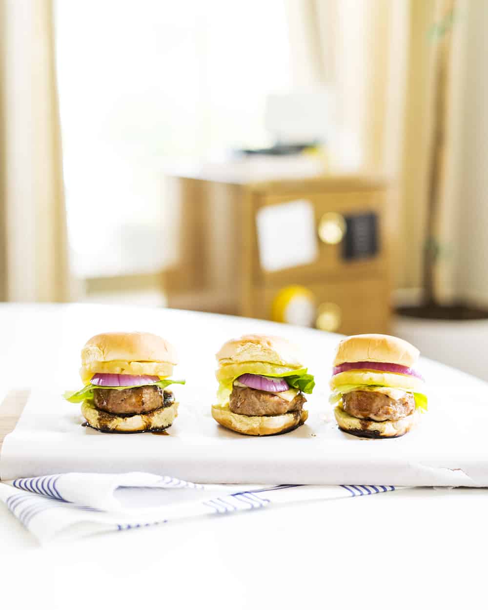 Grilled Pineapple Teriyaki Turkey Sliders