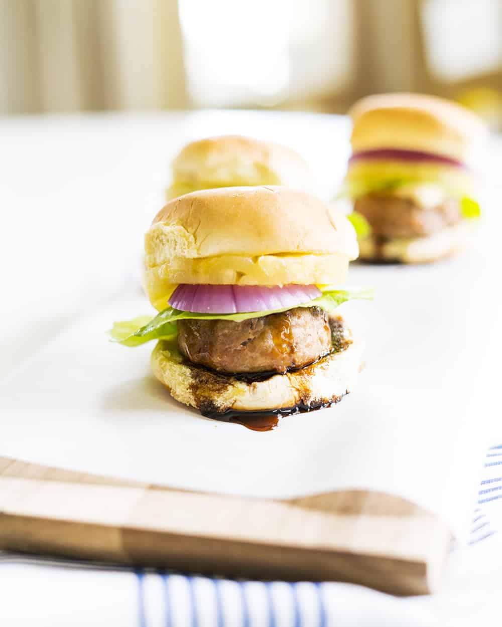 Grilled Pineapple Teriyaki Turkey Sliders