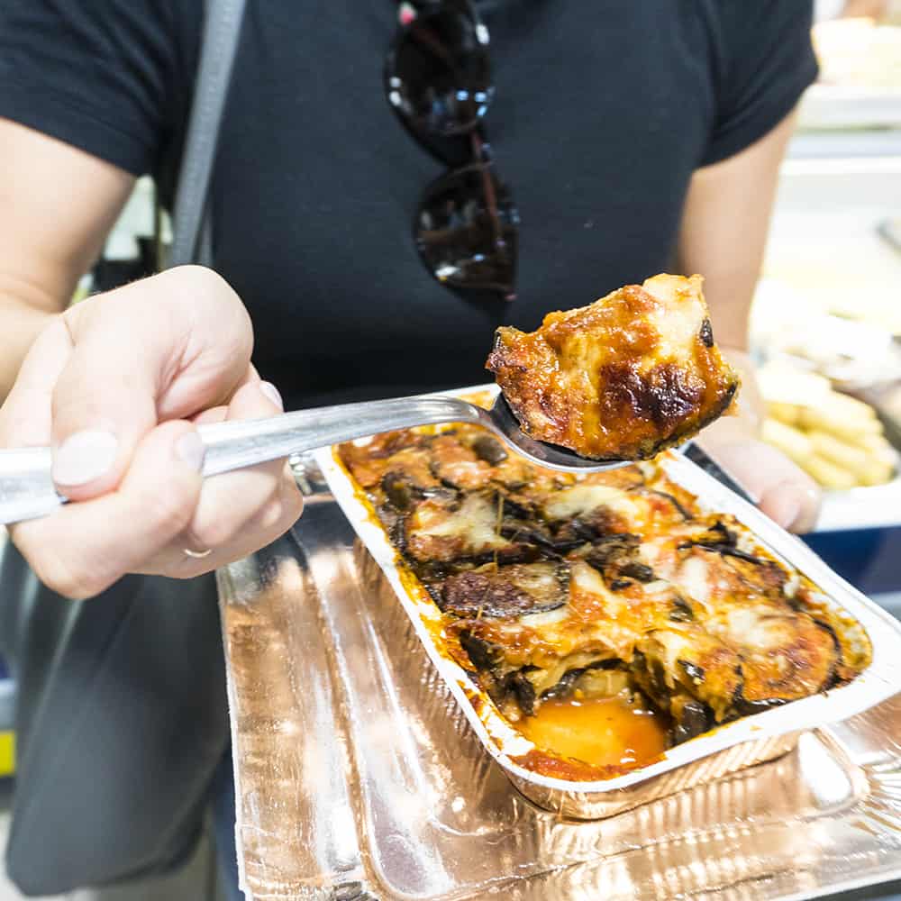 Eggplant Parmesan, food in Italy