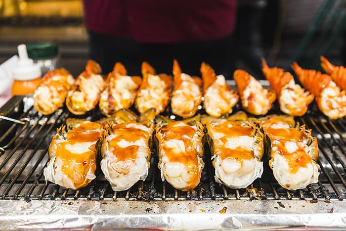 Korean grilled lobster tails