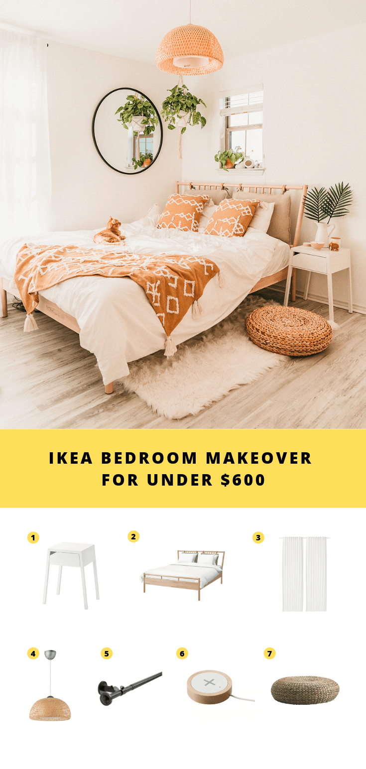 IKEA Bedroom Makeover For Under $600