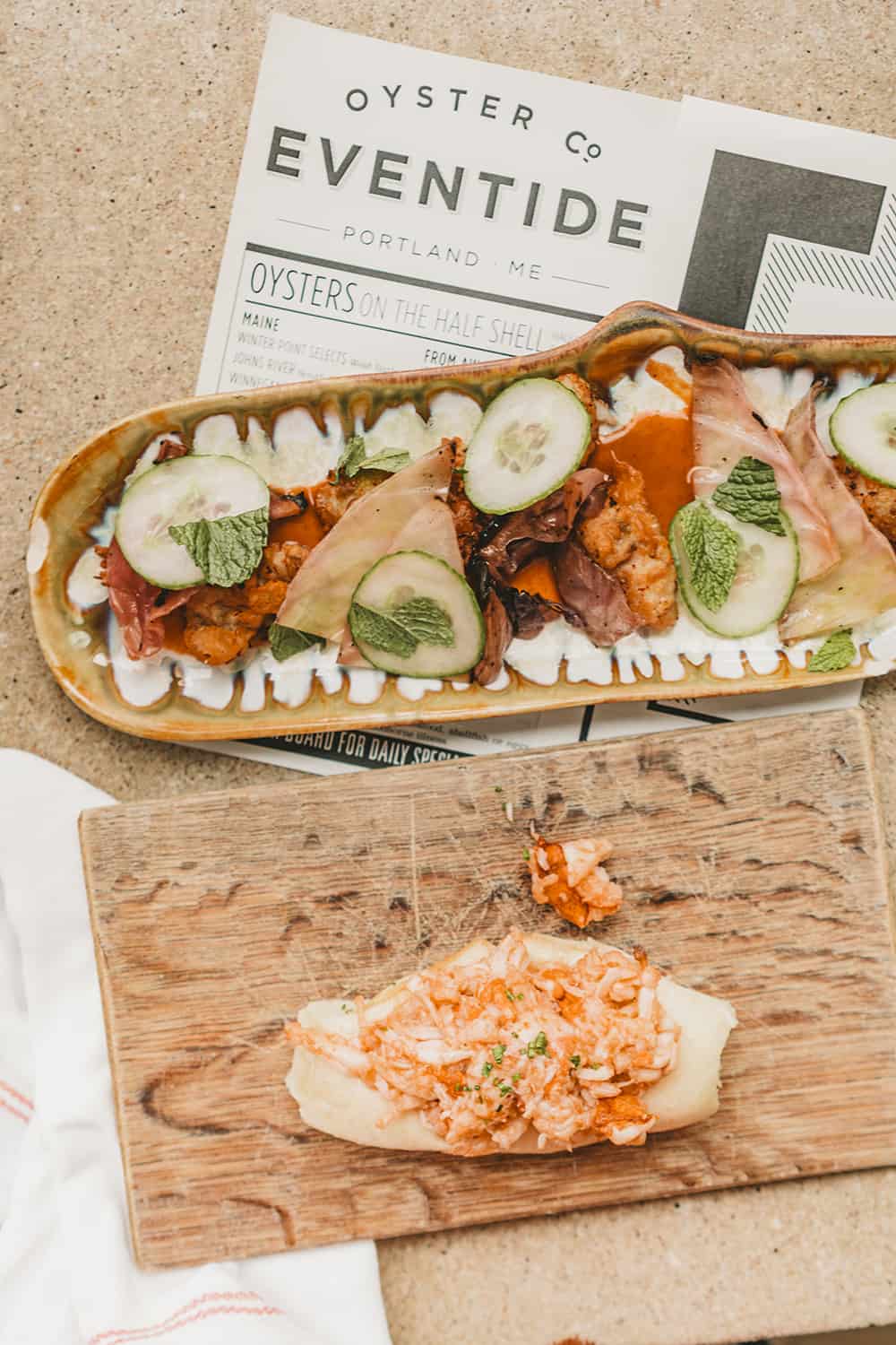 Lobster roll from Eventide Oyster Co Portland Maine