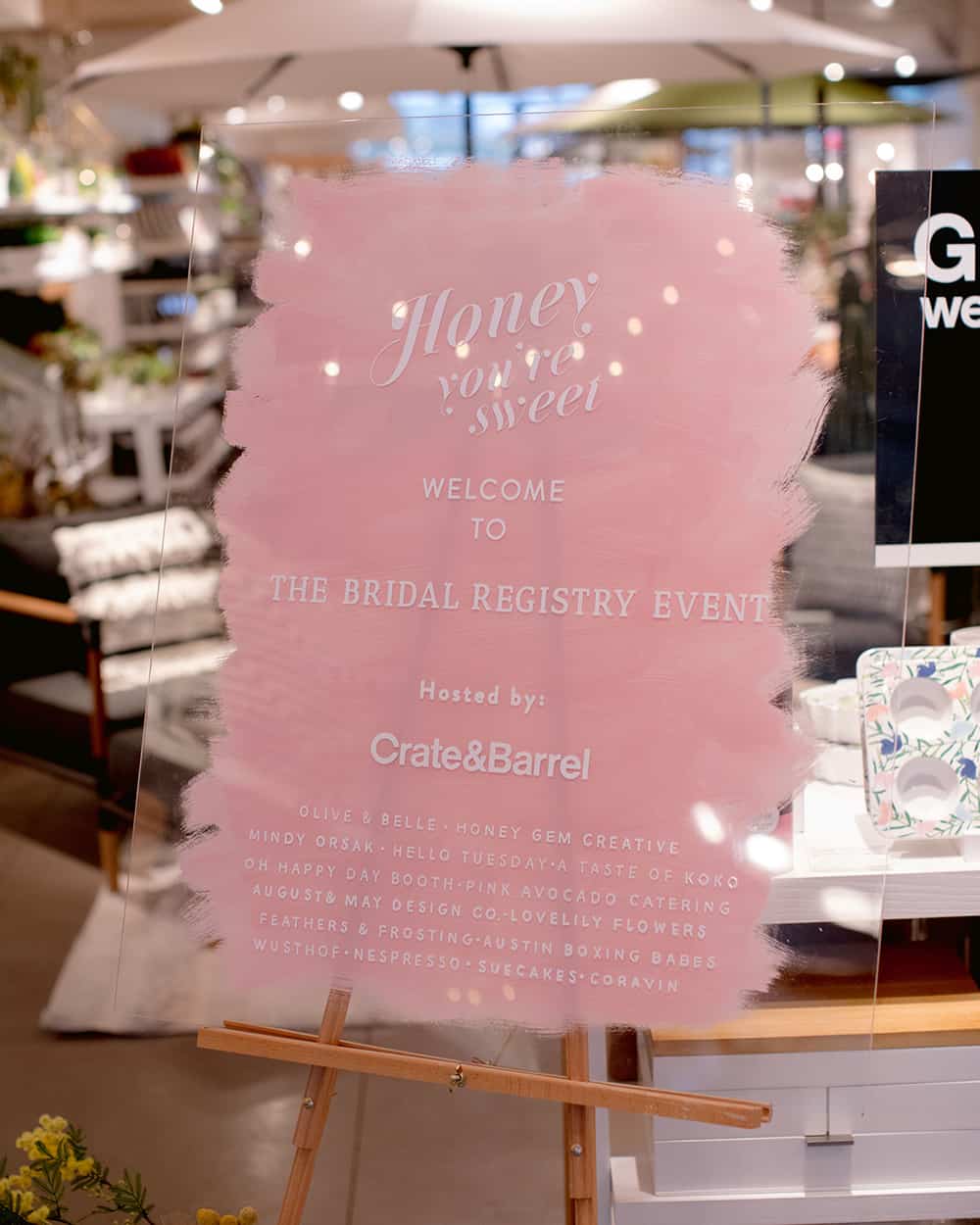 Crate & Barrel Bridal Registry