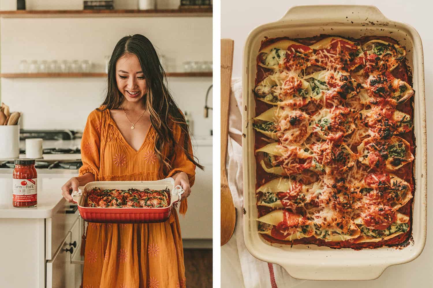 Stuffed Shells Recipe with Italian Sausage and Mushrooms