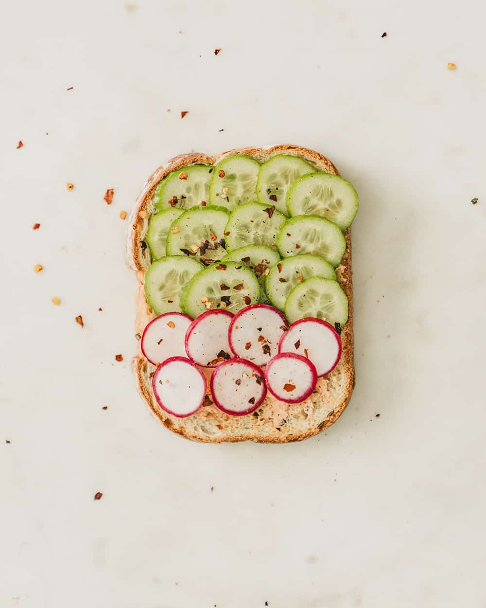 Cucumber toast toppings