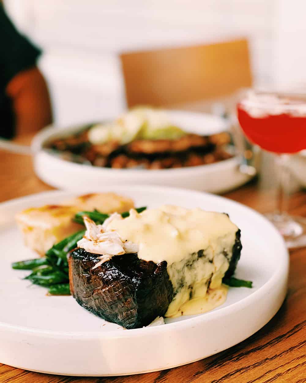 Wagyu Strip Steak “Oscar Style” at Rosewood restaurant