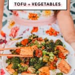 Sesame Ponzu Tofu & Vegetables Recipe