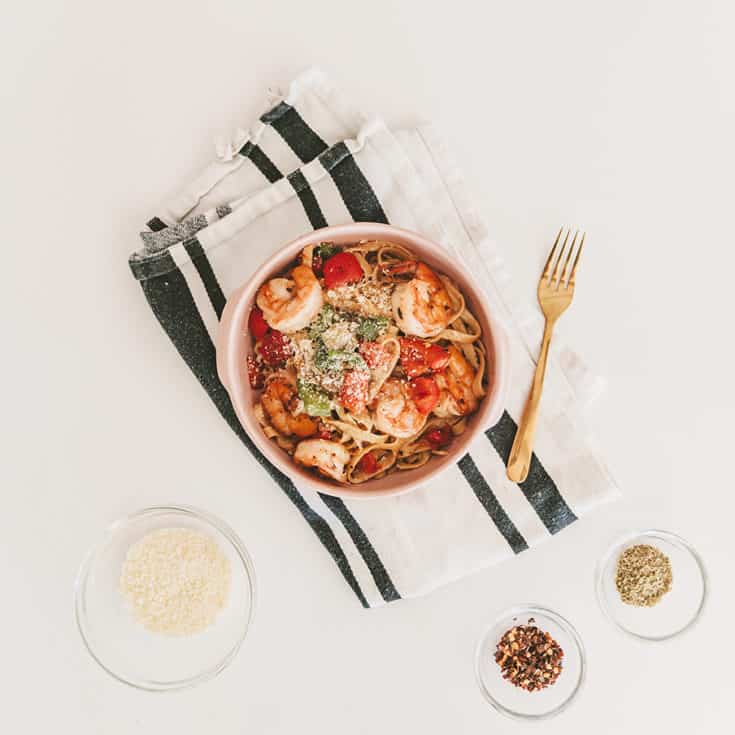 Shrimp fettuccine pasta recipe