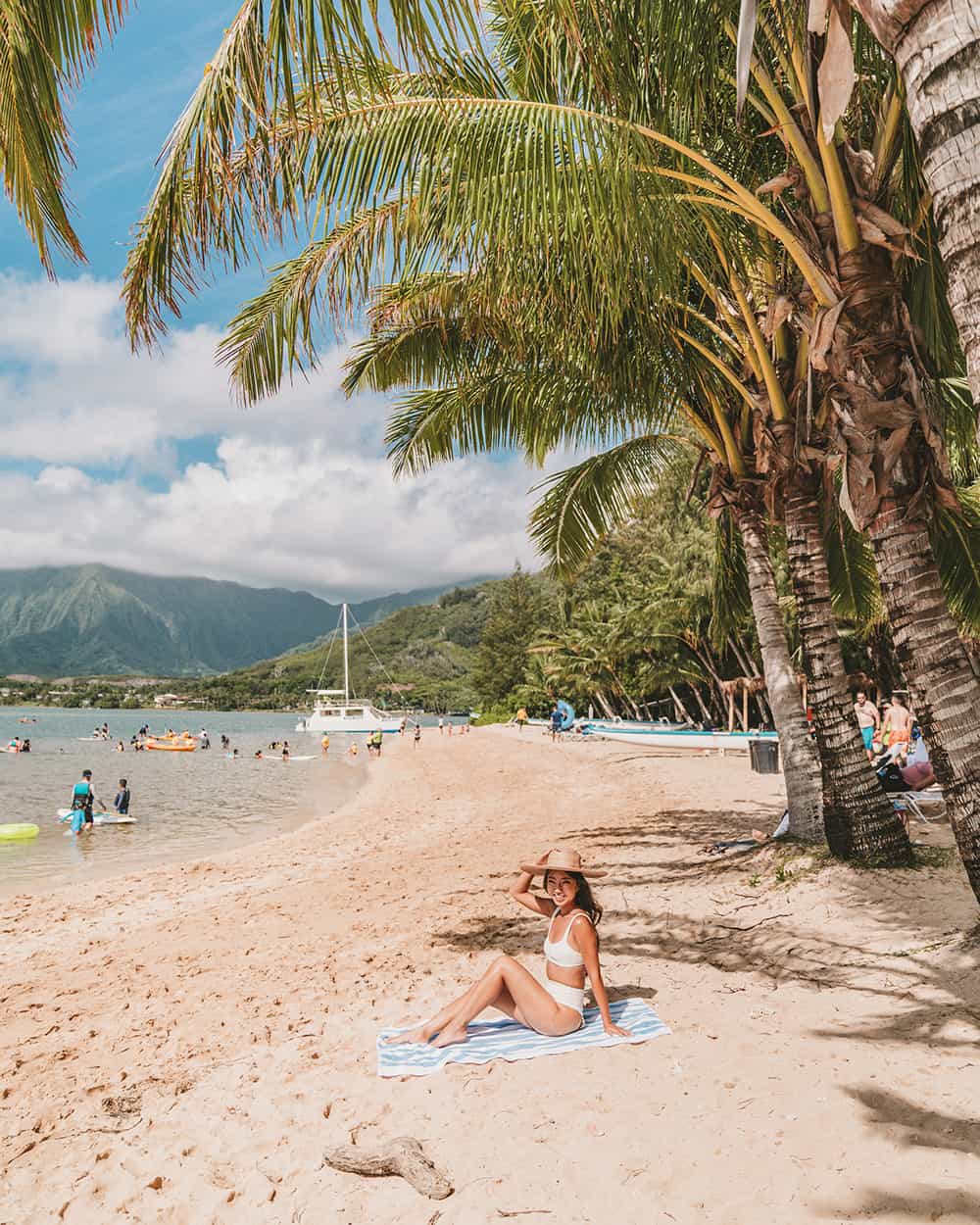 Secret island beach adventure at Kualoa Ranch, Honolulu, Hawaii