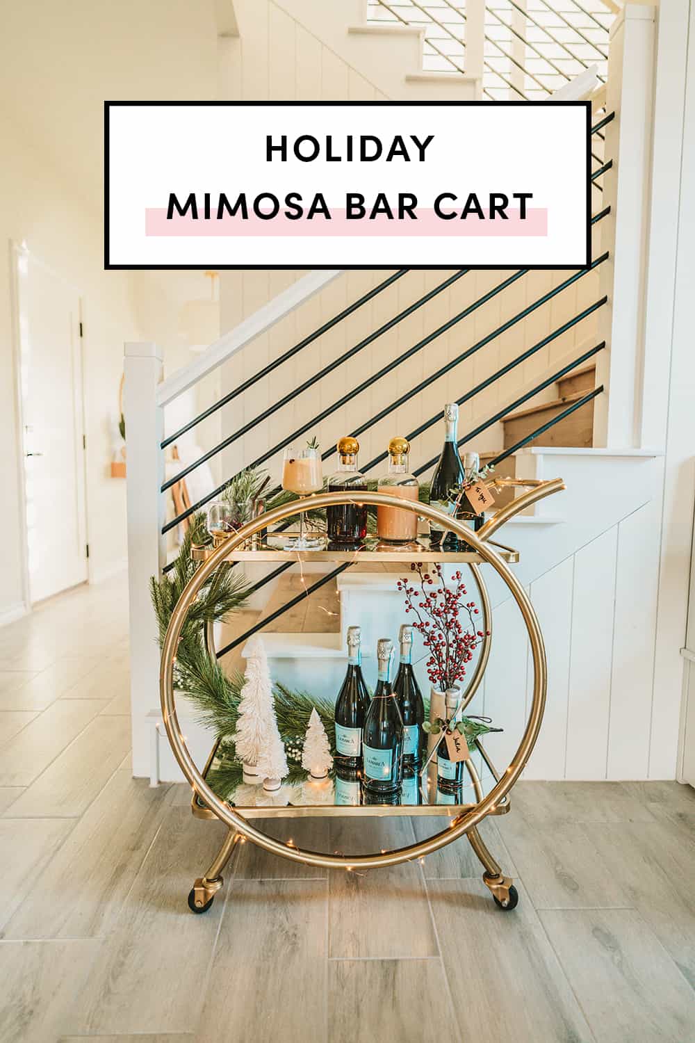How To Decorate A Bar Cart For The Holidays | A Taste of Koko