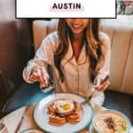 Texas shaped waffle at The Driskill Hotel in Austin Texas