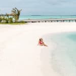 Maldives white sand beach