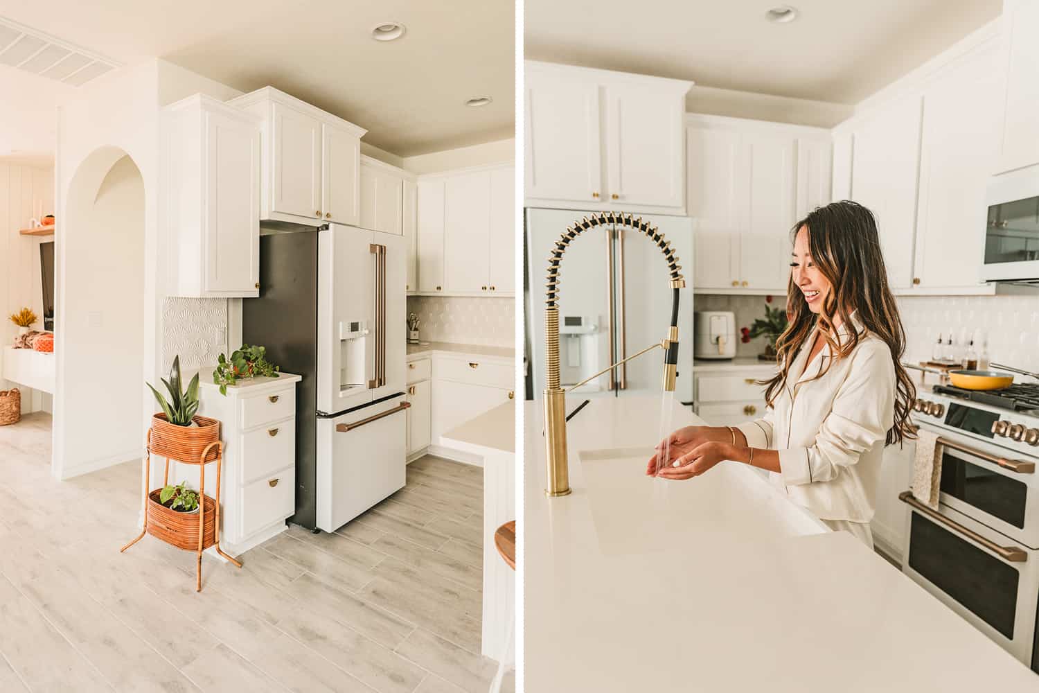 All-White Kitchen with White Appliances