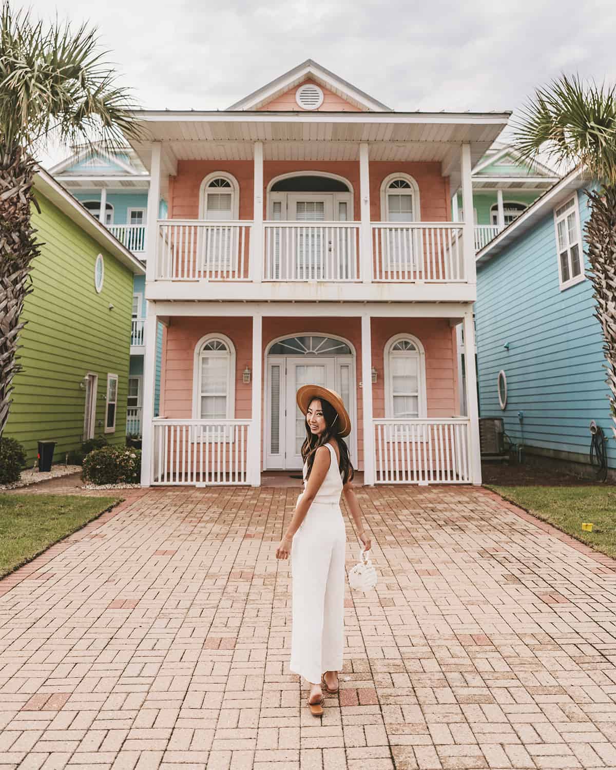 Rainbow houses in Panama City Florida
