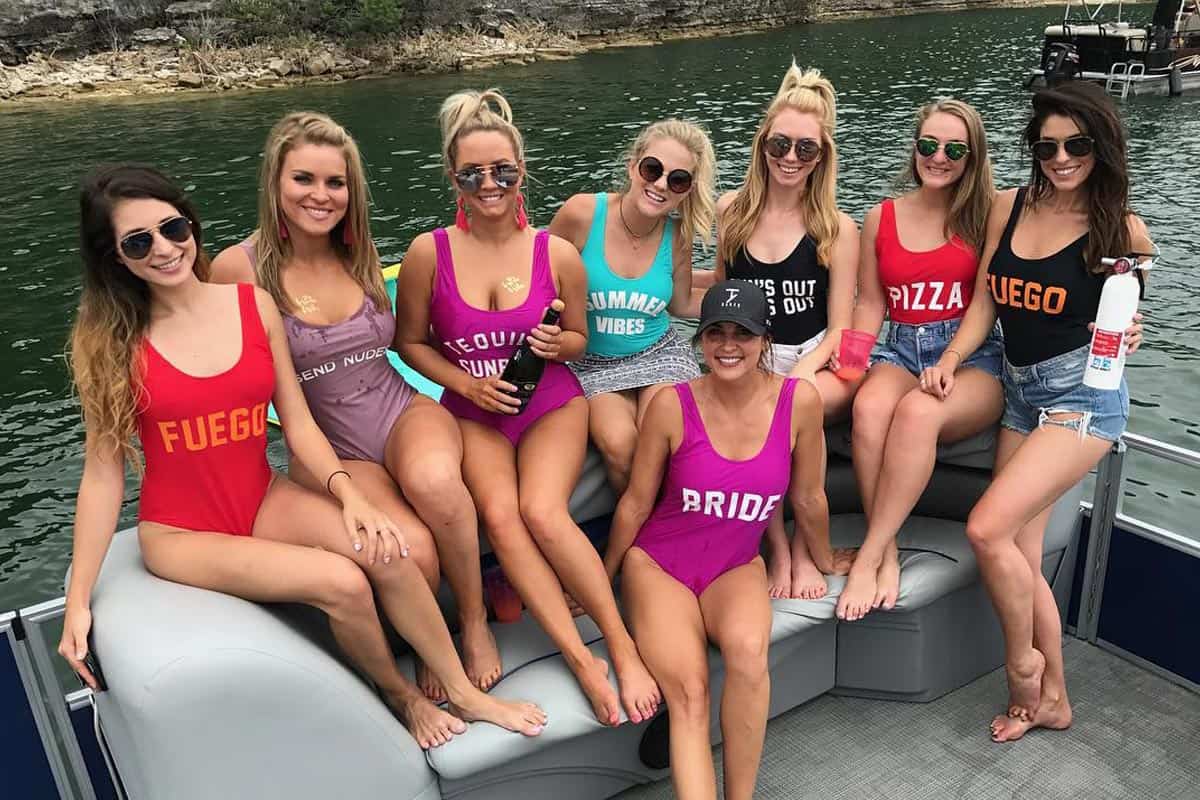 Float On bachelorette party boat in Austin
