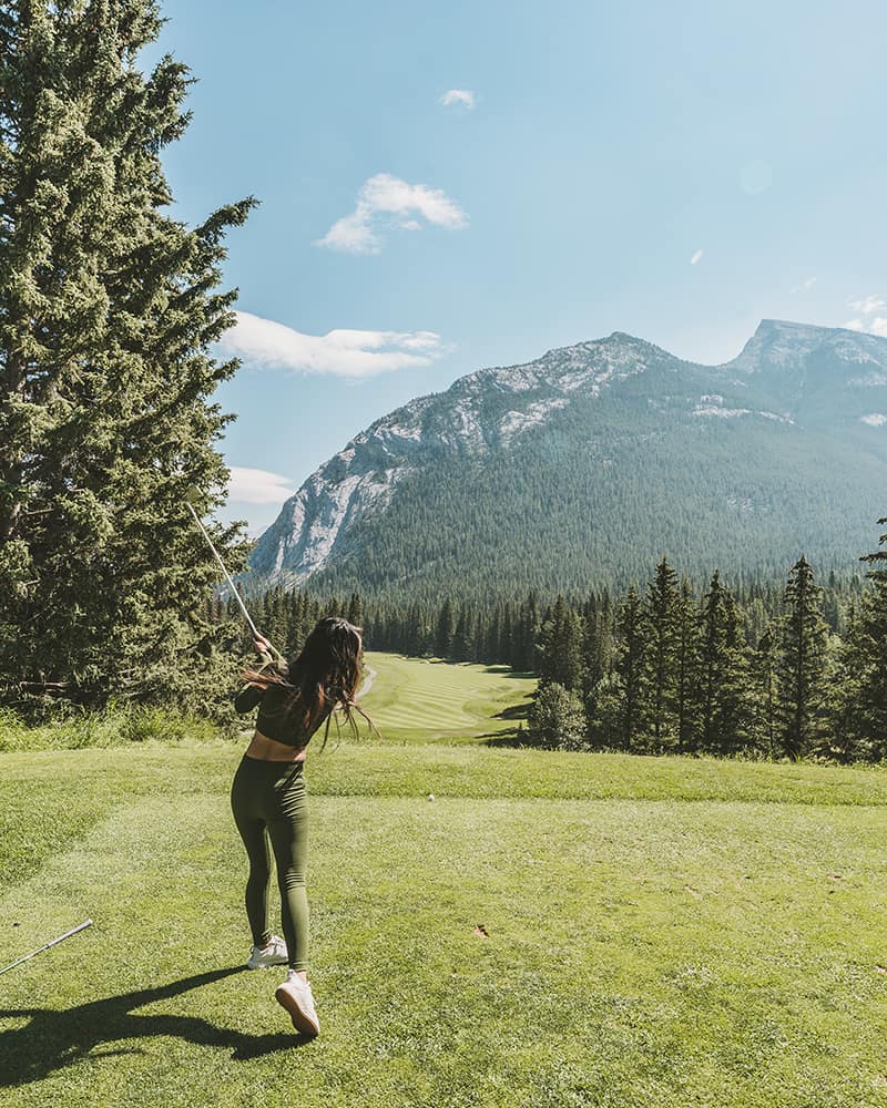 Golf course at Fairmont Banff Springs in Banff National Park