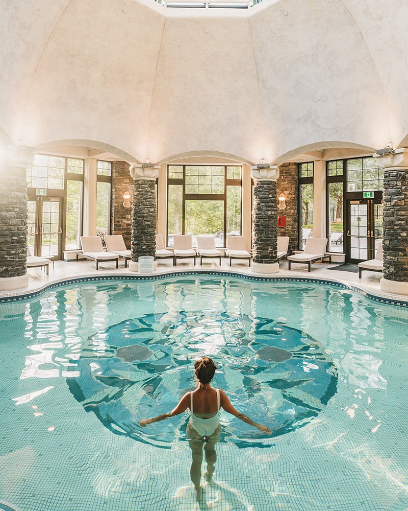 Willow Stream Spa - mineral pools at Fairmont Banff Springs at Banff National Park
