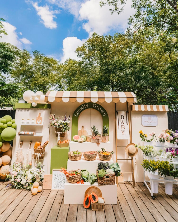 Locally Grown Farmer's Market Baby Shower